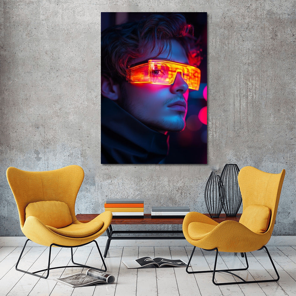 Light Portrait: The Enigma in the Neon Halo