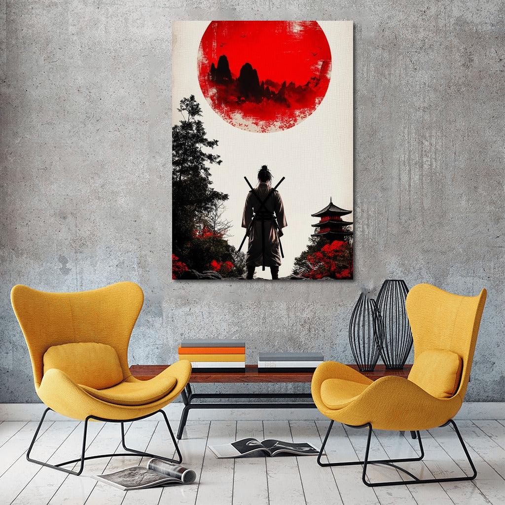 Samurai in the Rays of the Scarlet Sunrise
