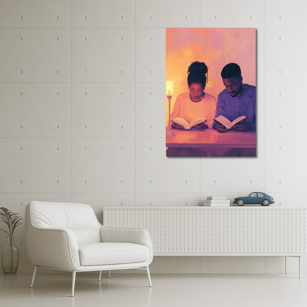 Lamp Reading: Two in the Warmth