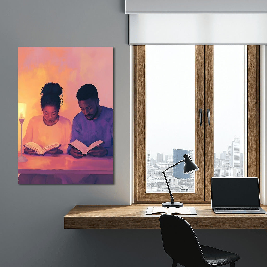 Lamp Reading: Two in the Warmth