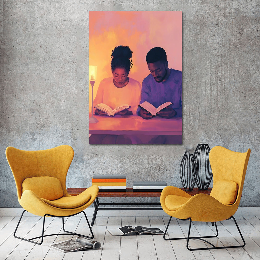 Lamp Reading: Two in the Warmth
