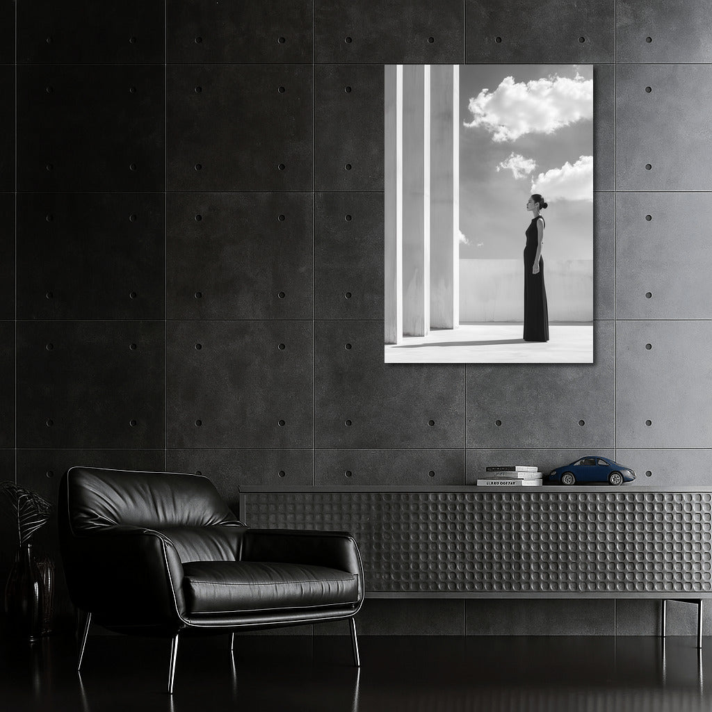 Silhouette in Black: Harmony of Lines and Sky
