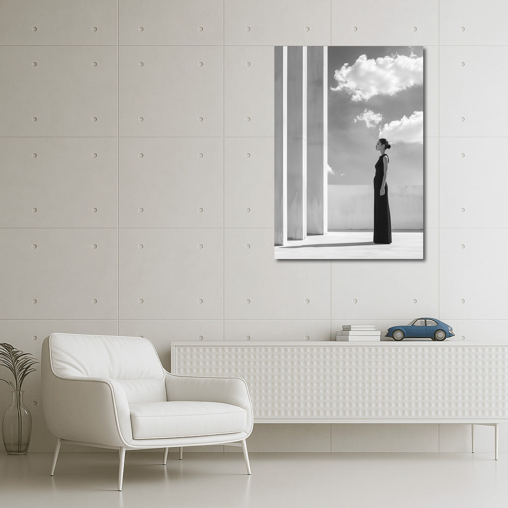 Silhouette in Black: Harmony of Lines and Sky
