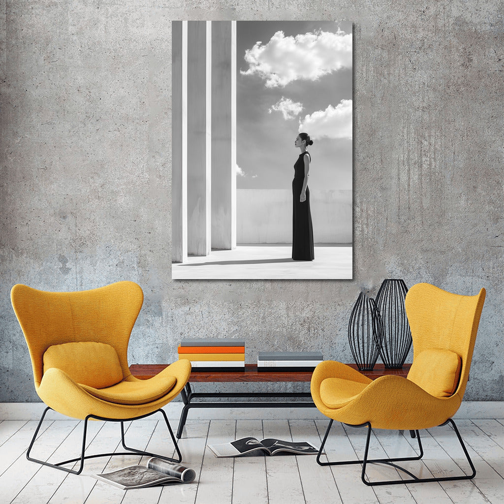 Silhouette in Black: Harmony of Lines and Sky