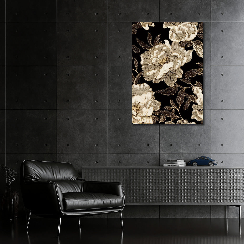 Golden Charm of Peonies