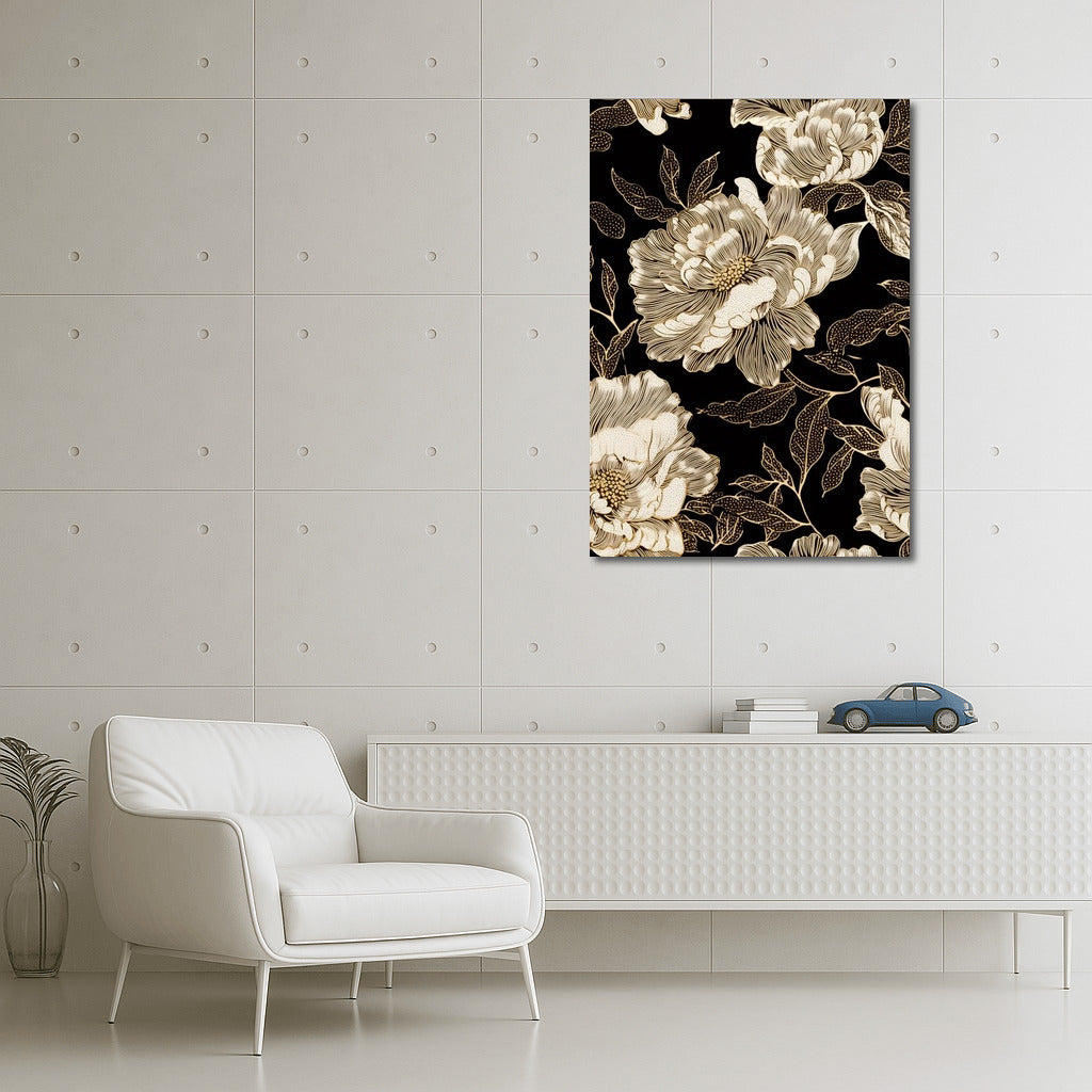 Golden Charm of Peonies