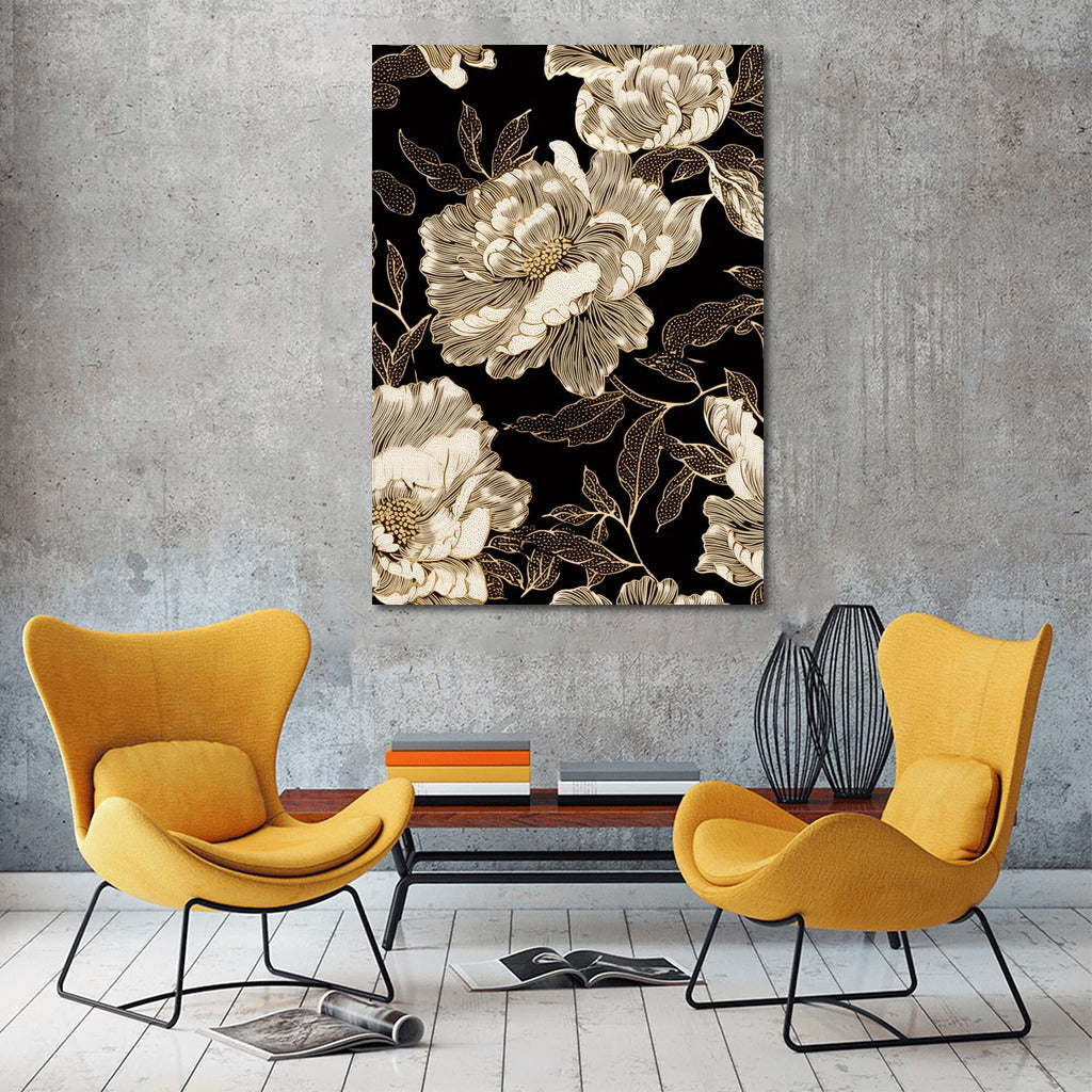 Golden Charm of Peonies