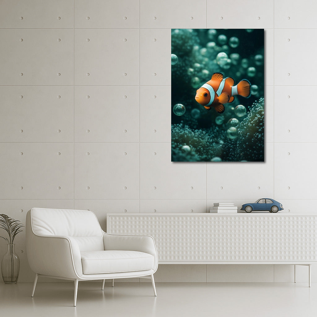 Clown Fish Dance in Bubbles