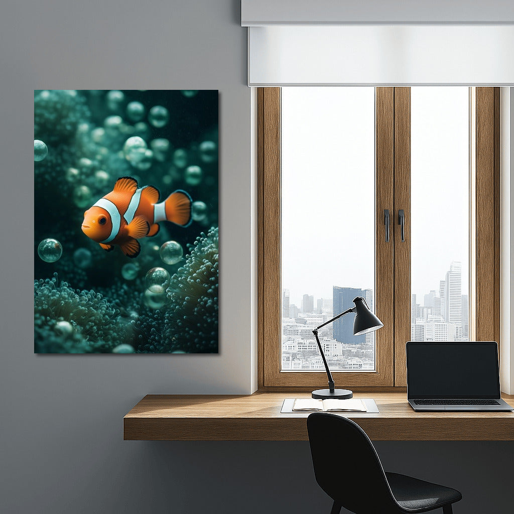Clown Fish Dance in Bubbles