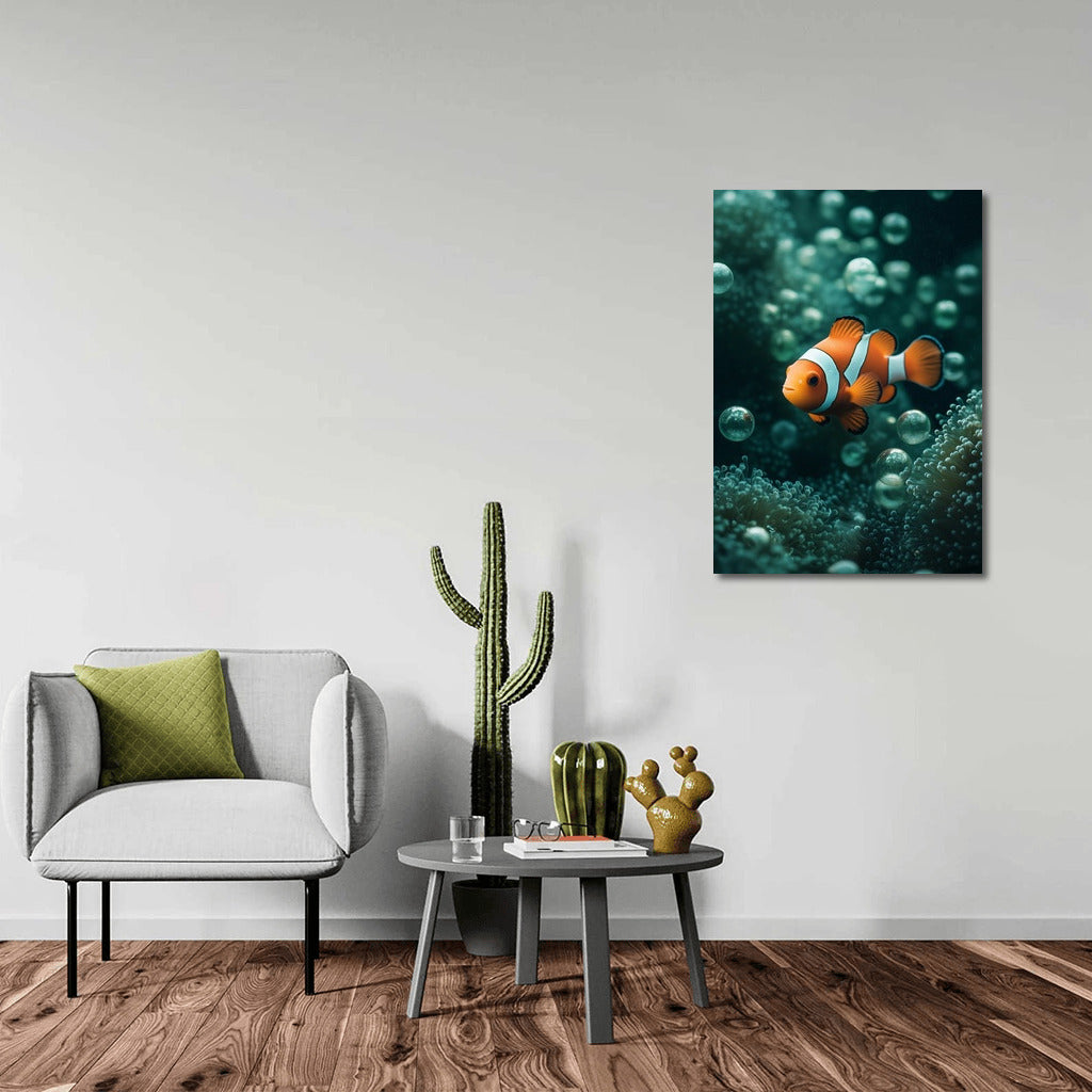 Clown Fish Dance in Bubbles