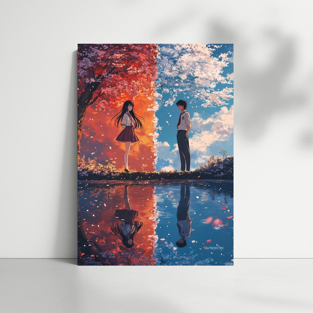 Reflections of Time: A Couple in the Flow of Seasons