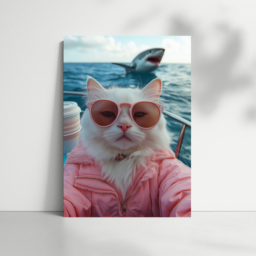 Pink Captain Among the Sharks