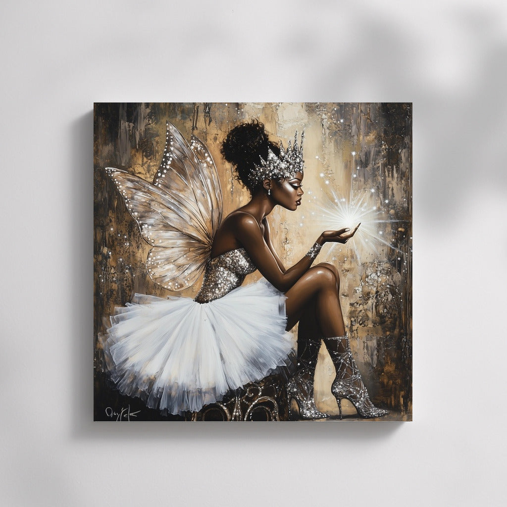 Light in the hands of a fairy