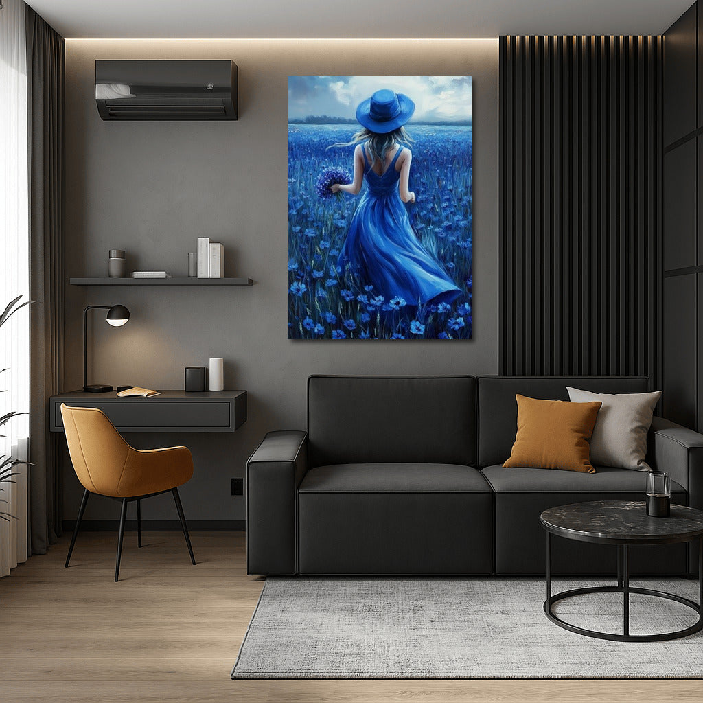 Blue Symphony of Flowers