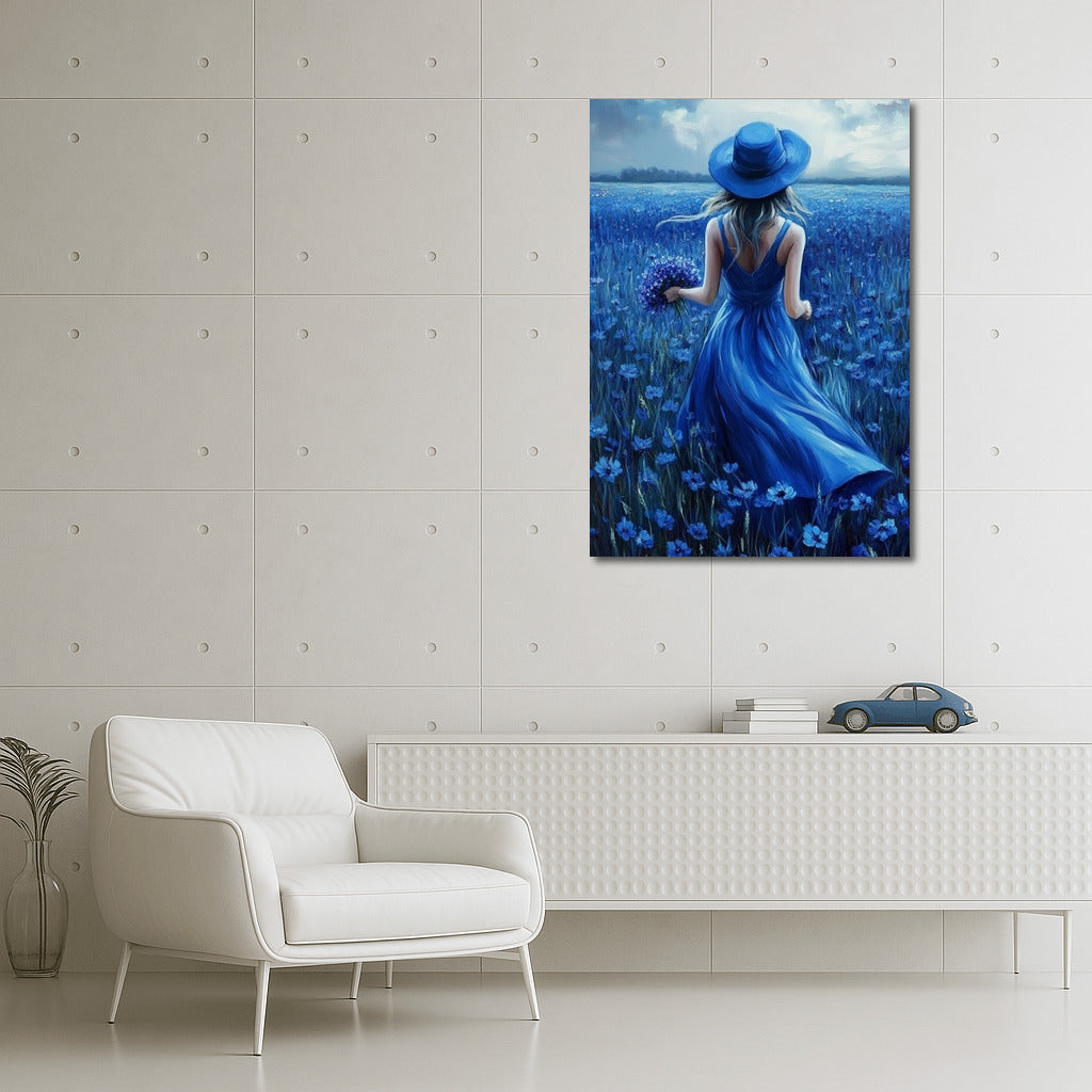 Blue Symphony of Flowers