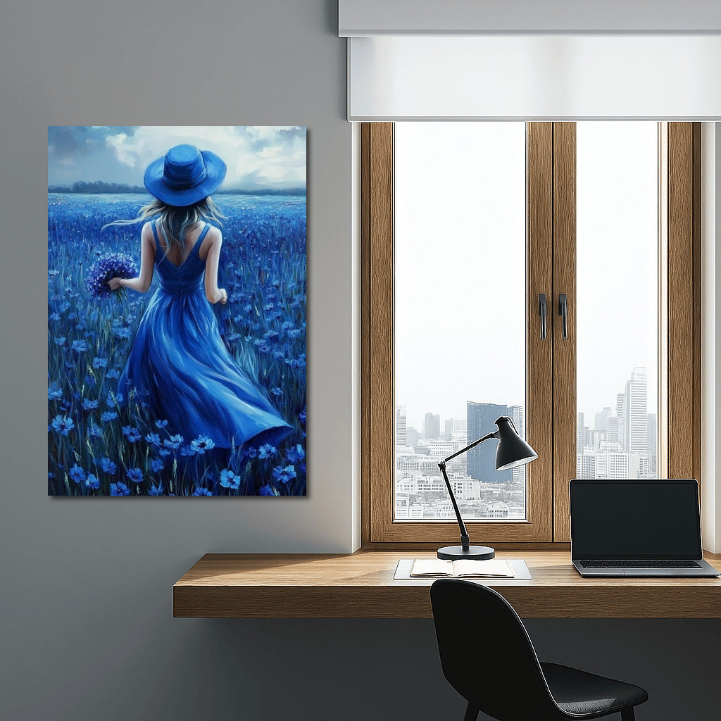 Blue Symphony of Flowers