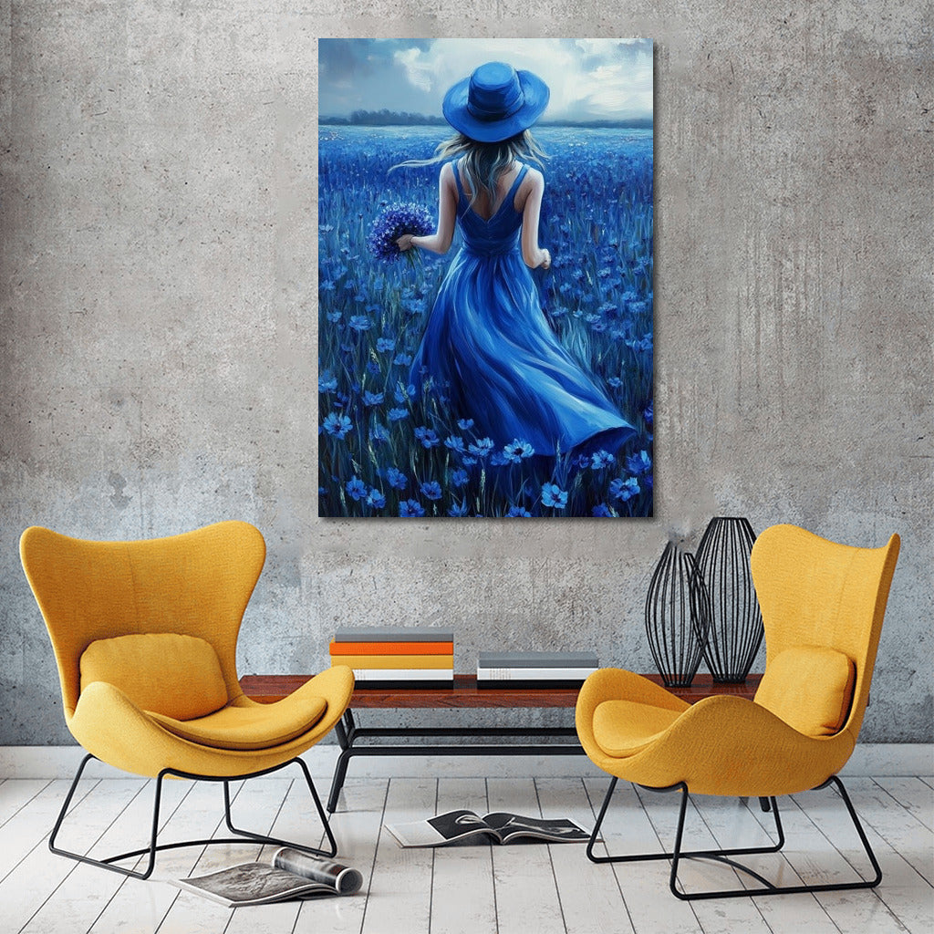 Blue Symphony of Flowers