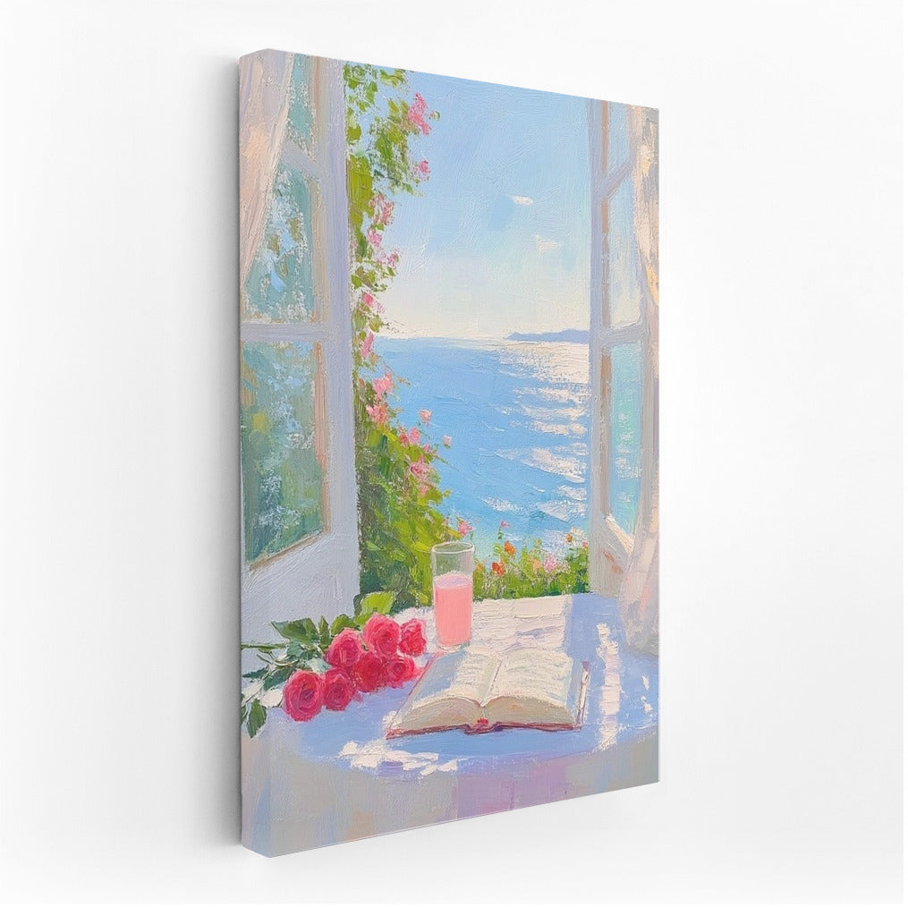 Pink Dawn at the Sea Window