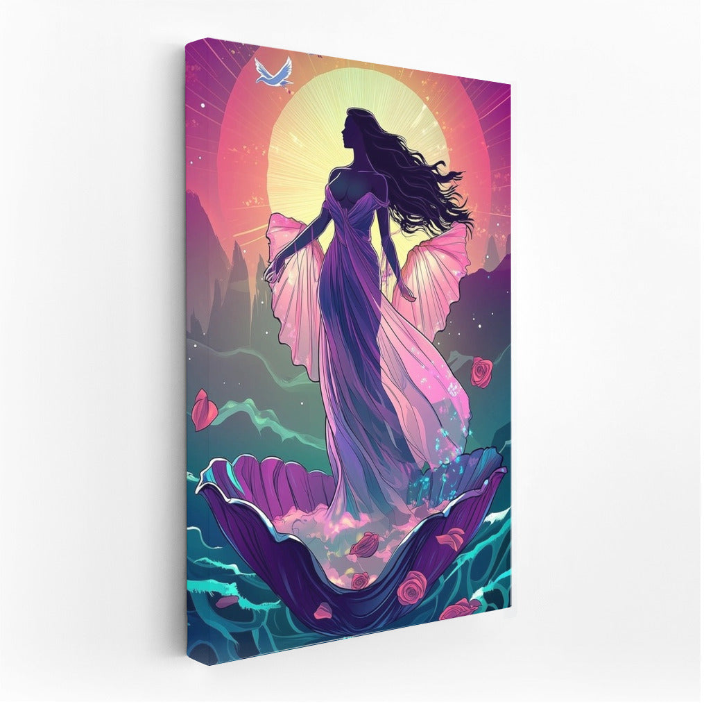 Silhouette of a Dream over the Waves