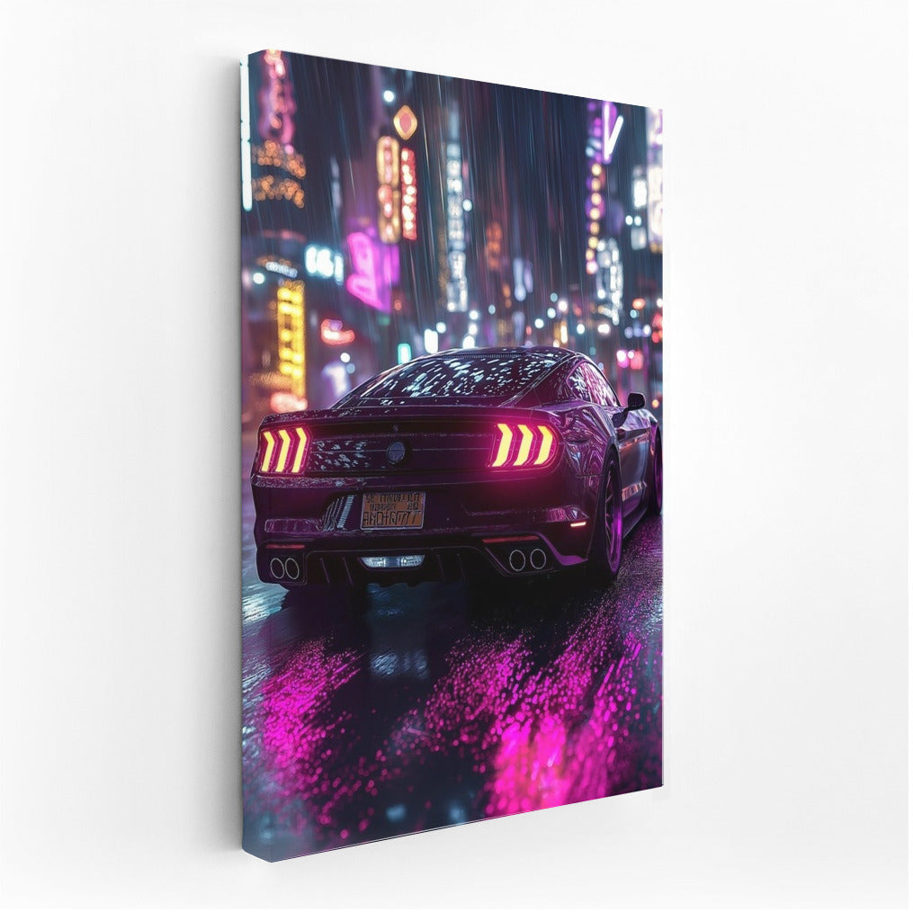 Mustang in a neon dance