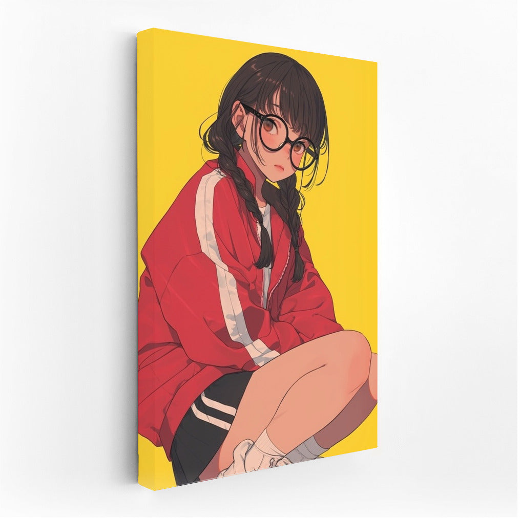 Scarlet Whirlwind on a Golden Background