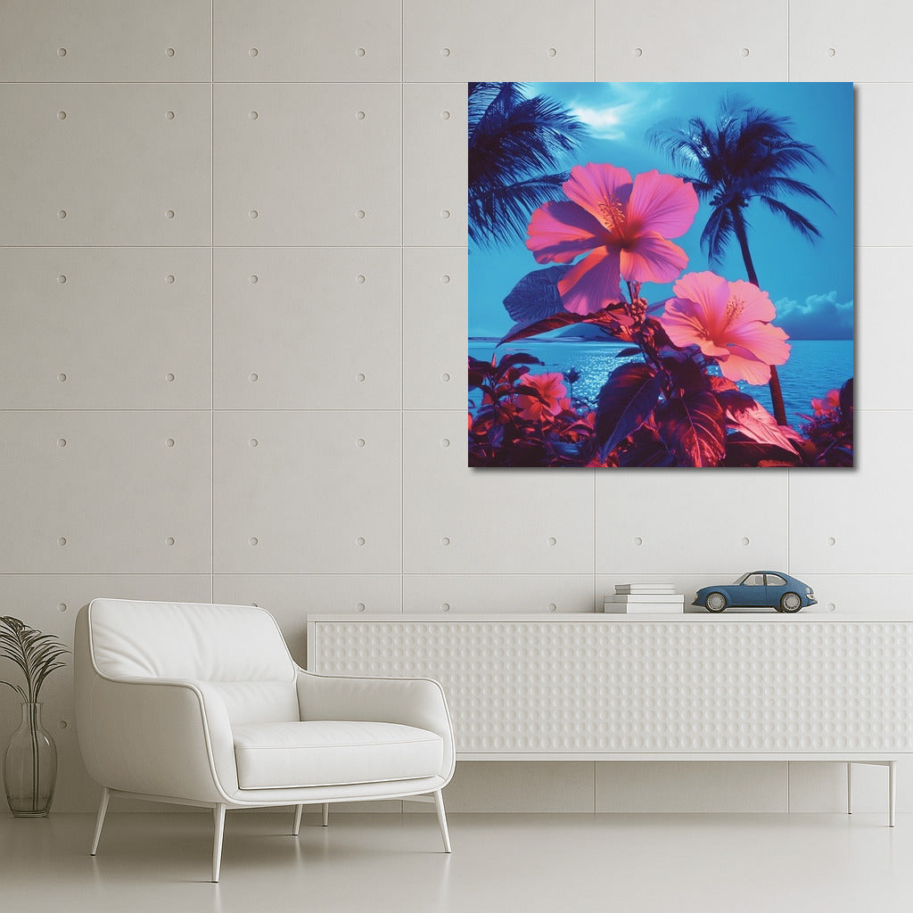 Sunset in the Embrace of Hibiscus