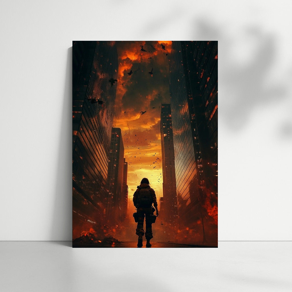 Silhouette in the Fire City