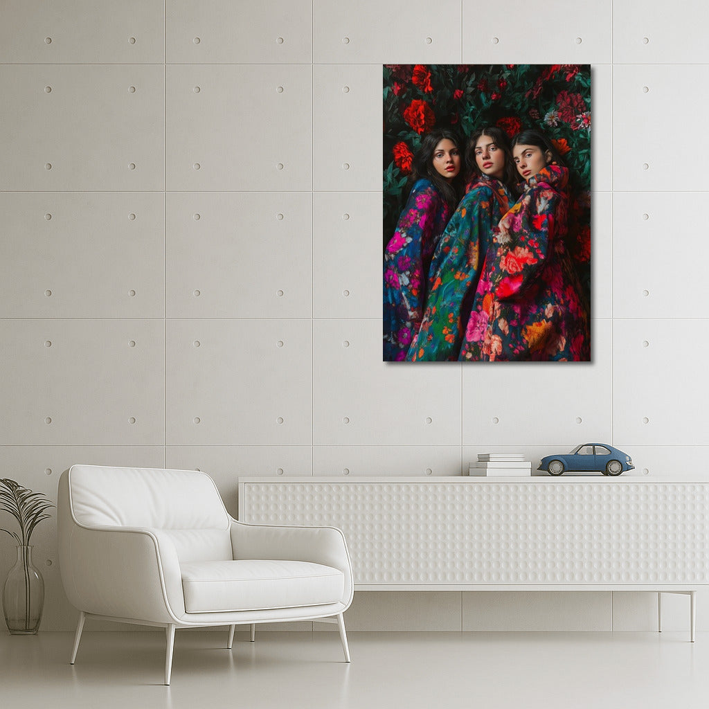 Trio in the Flower Curtain