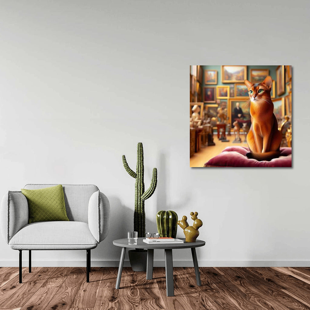 Abyssinian Cat in Gallery: Refinement and Style