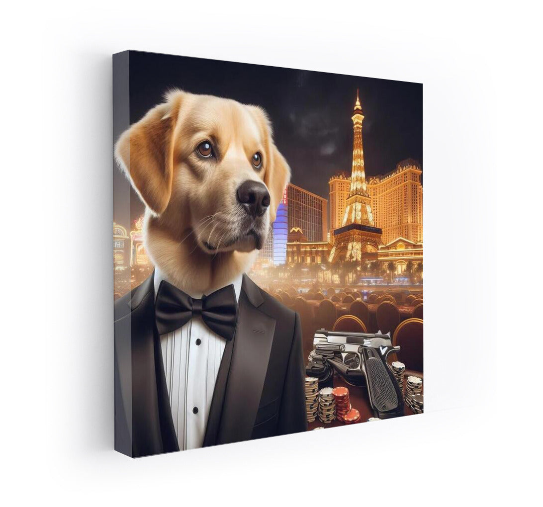 Glamorous Dog in a Tuxedo: Night City Chic