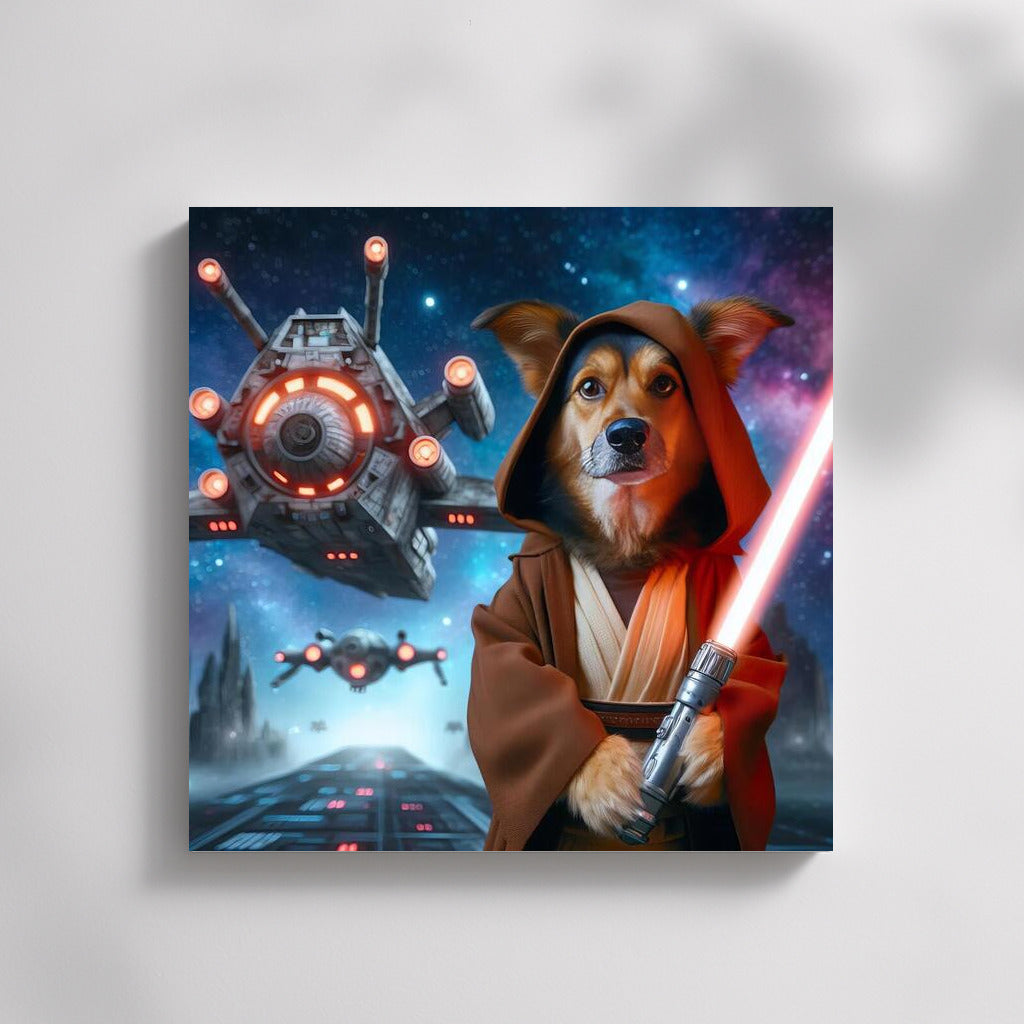 Jedi Space Dog and Starship: Galaxy Magic on Your Wall