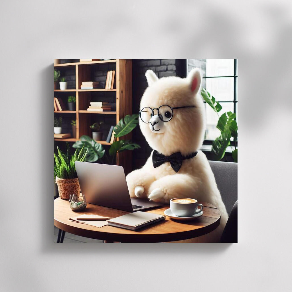 Lamp-stylist at the laptop: Comfort and humor in the interior