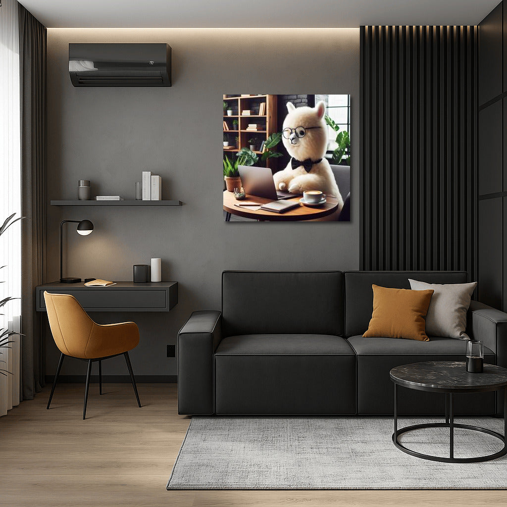 Lamp-stylist at the laptop: Comfort and humor in the interior