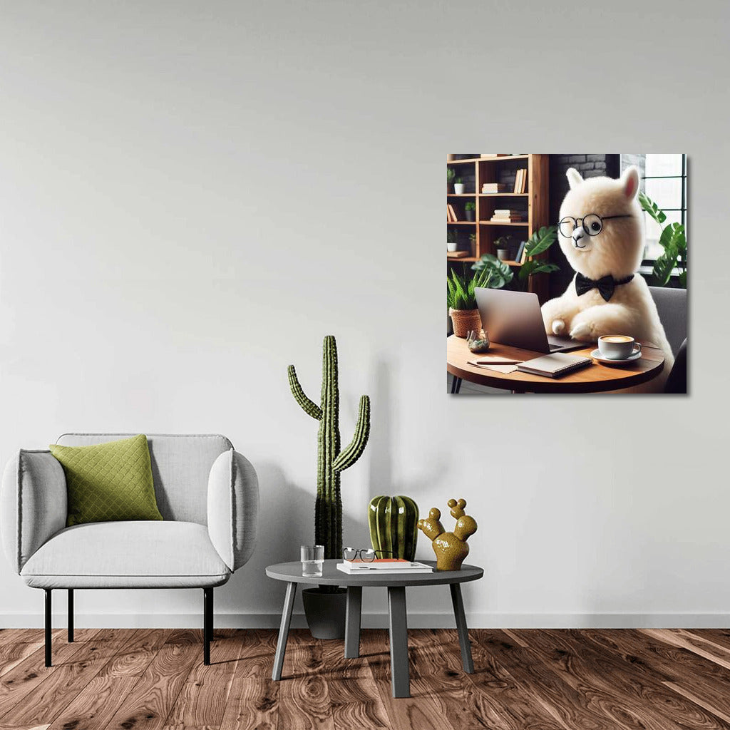 Lamp-stylist at the laptop: Comfort and humor in the interior