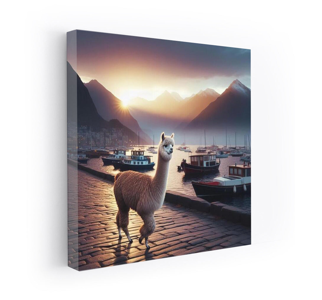 Sunset Lama: Magic of Mountain Landscape