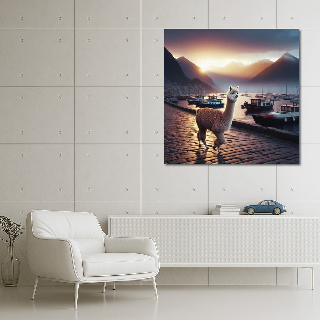 Sunset Lama: Magic of Mountain Landscape