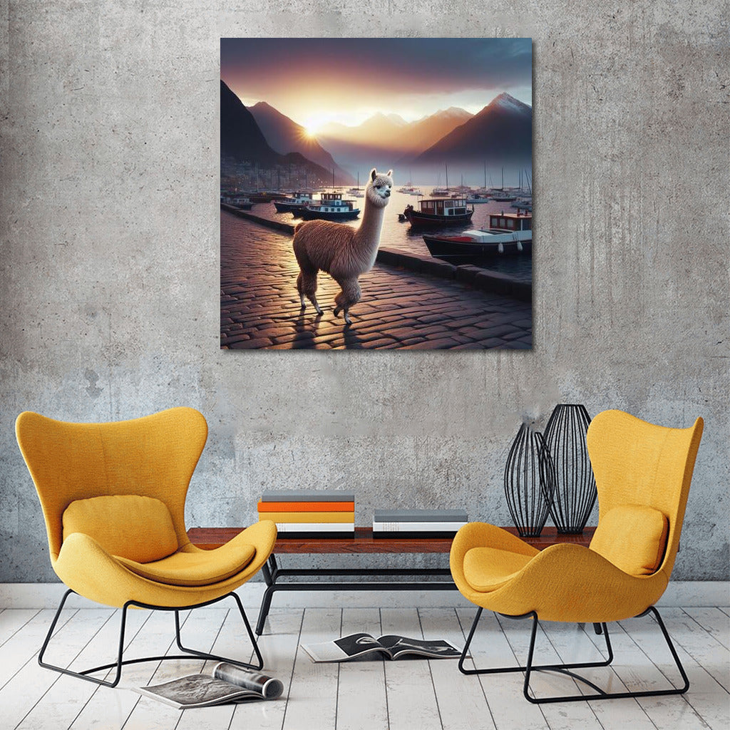 Sunset Lama: Magic of Mountain Landscape
