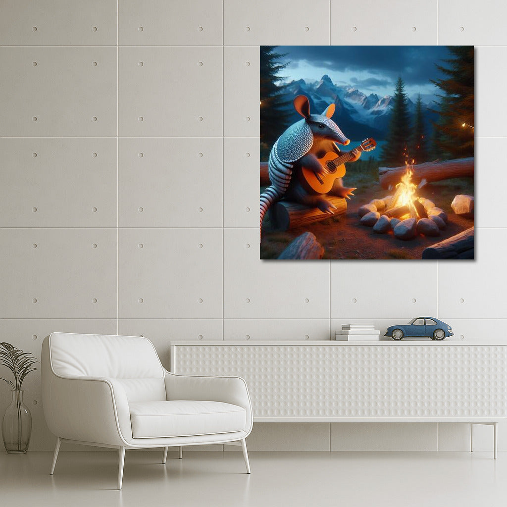 Guitarist-Battleship at the Campfire in the Mountains: Comfort and Magic