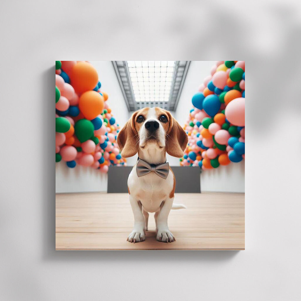 Beagle in the Contemporary Museum: Bright Colours and Playful Style