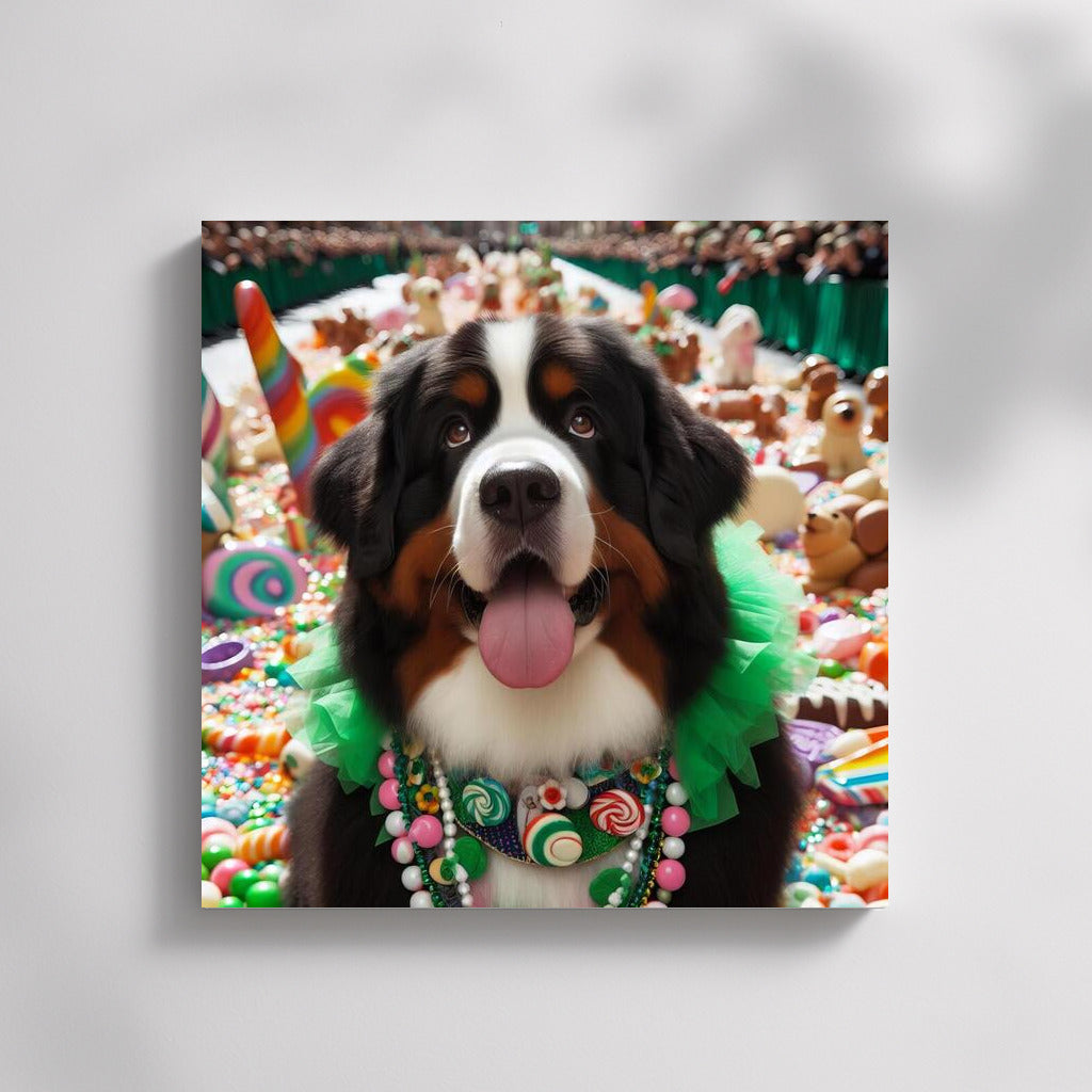 Bernese Mountain Dog in the Chocolate and Candy Parade: Sweet Fantasy for Your Interior