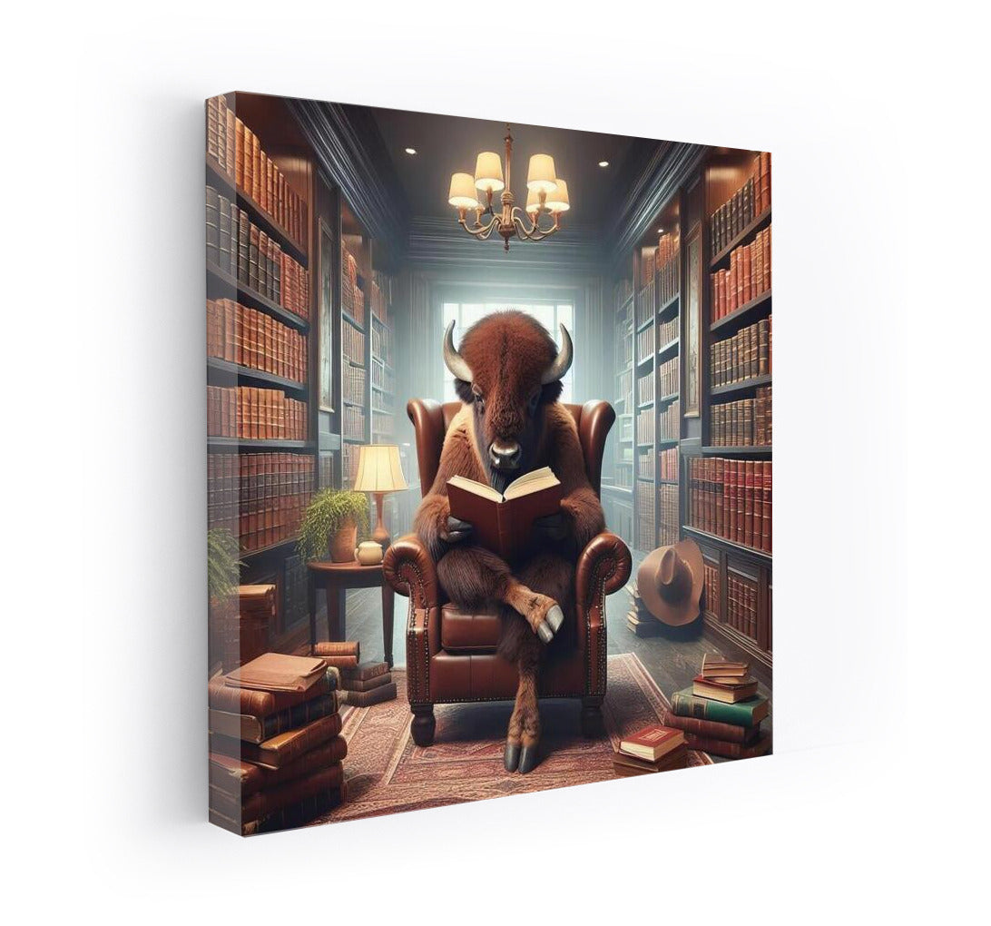 Bison in the Cozy Library: Reading in an Armchair