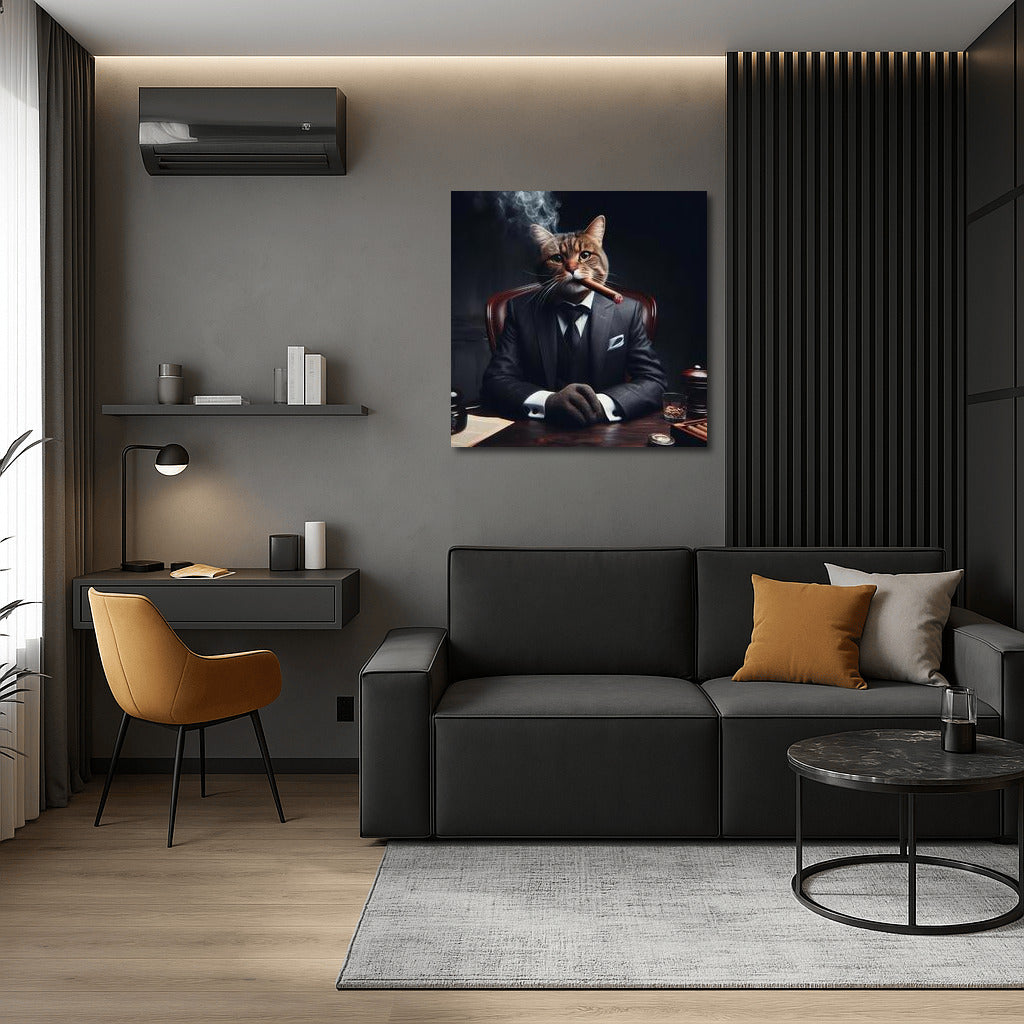 Boss Cat with a Cigar: Style and Charm in the Interior