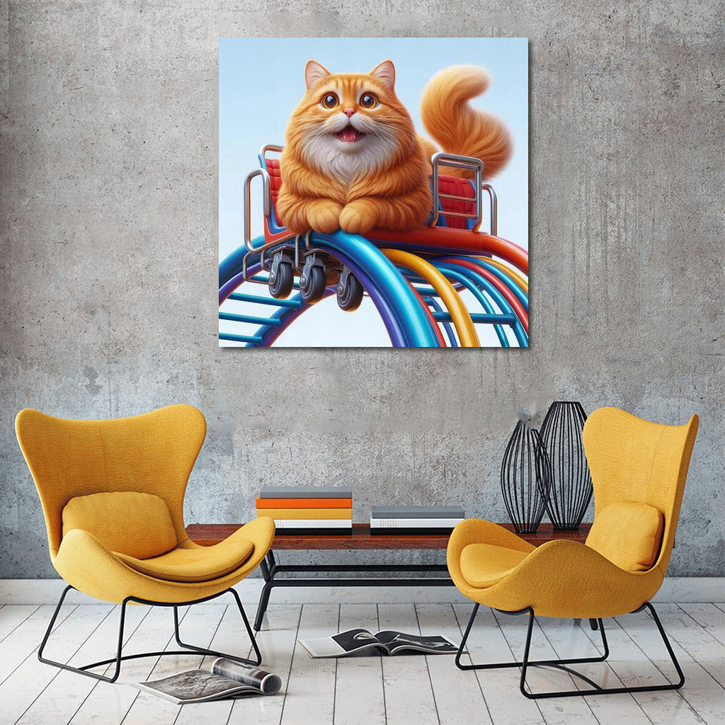 Cat in the Amusement Park: Fluffy Happiness