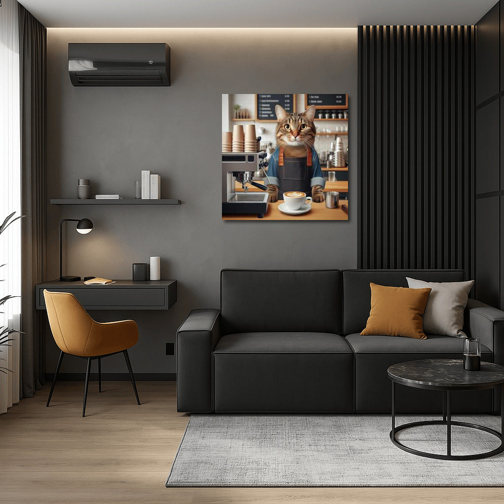 Coffee Cat-Barista: Coziness and Play in Your Interior