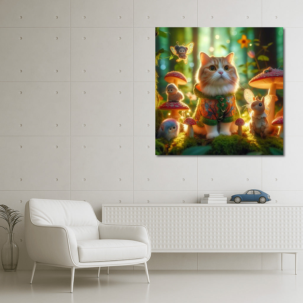 Magic Cat in the Fairytale Forest: Magic and Mushrooms