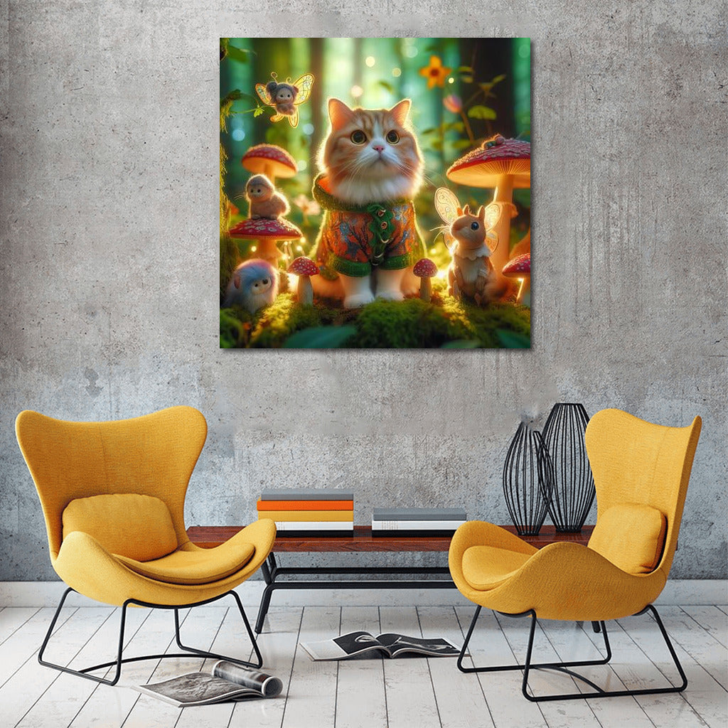 Magic Cat in the Fairytale Forest: Magic and Mushrooms