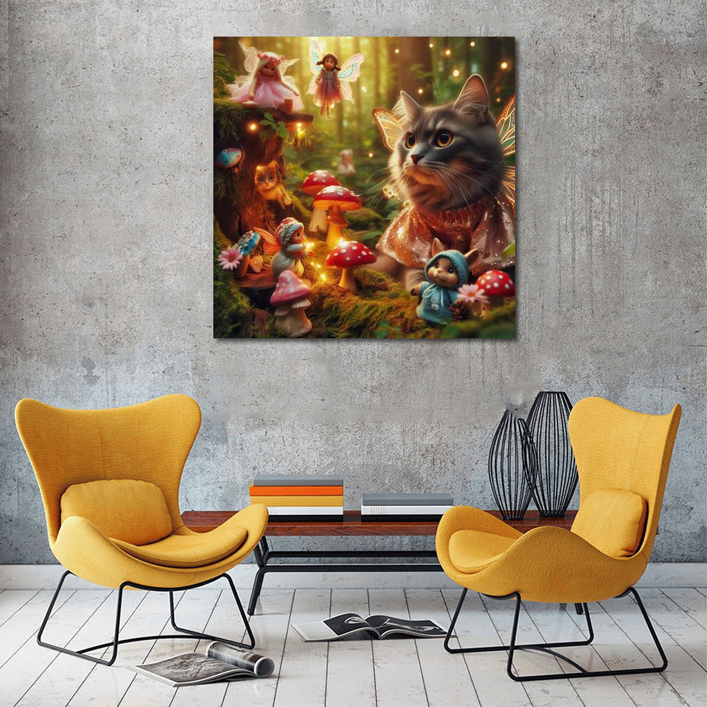 Magic Cat in the Fairytale Forest: Magic and Mushrooms
