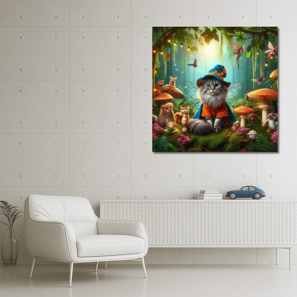Magic Cat in the Fairytale Forest: Magic and Mushrooms