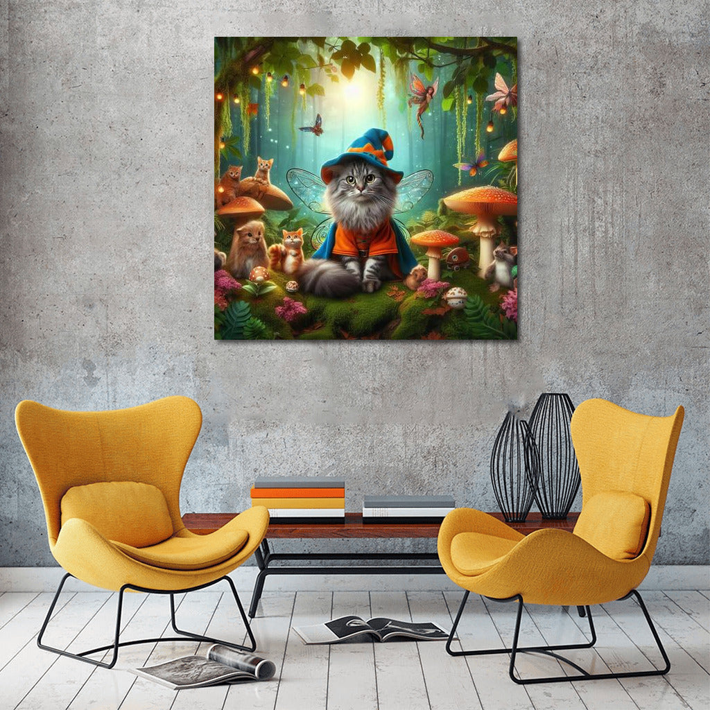 Magic Cat in the Fairytale Forest: Magic and Mushrooms