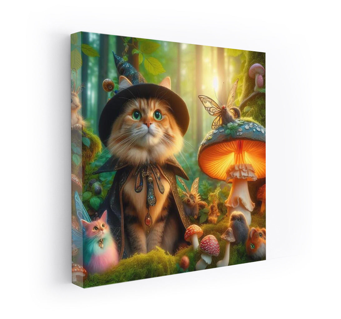 Magic Cat in the Fairytale Forest: Magic, Mushrooms and Fantastic Creatures